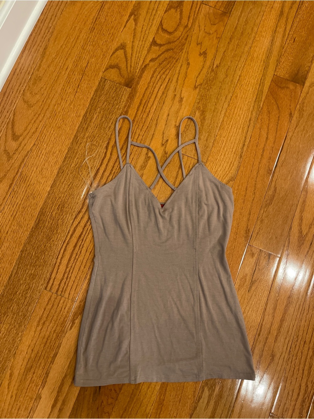 BKE Buckle Women's Taupe Spaghetti Strappy Strap Tank Top Size Medium NEW